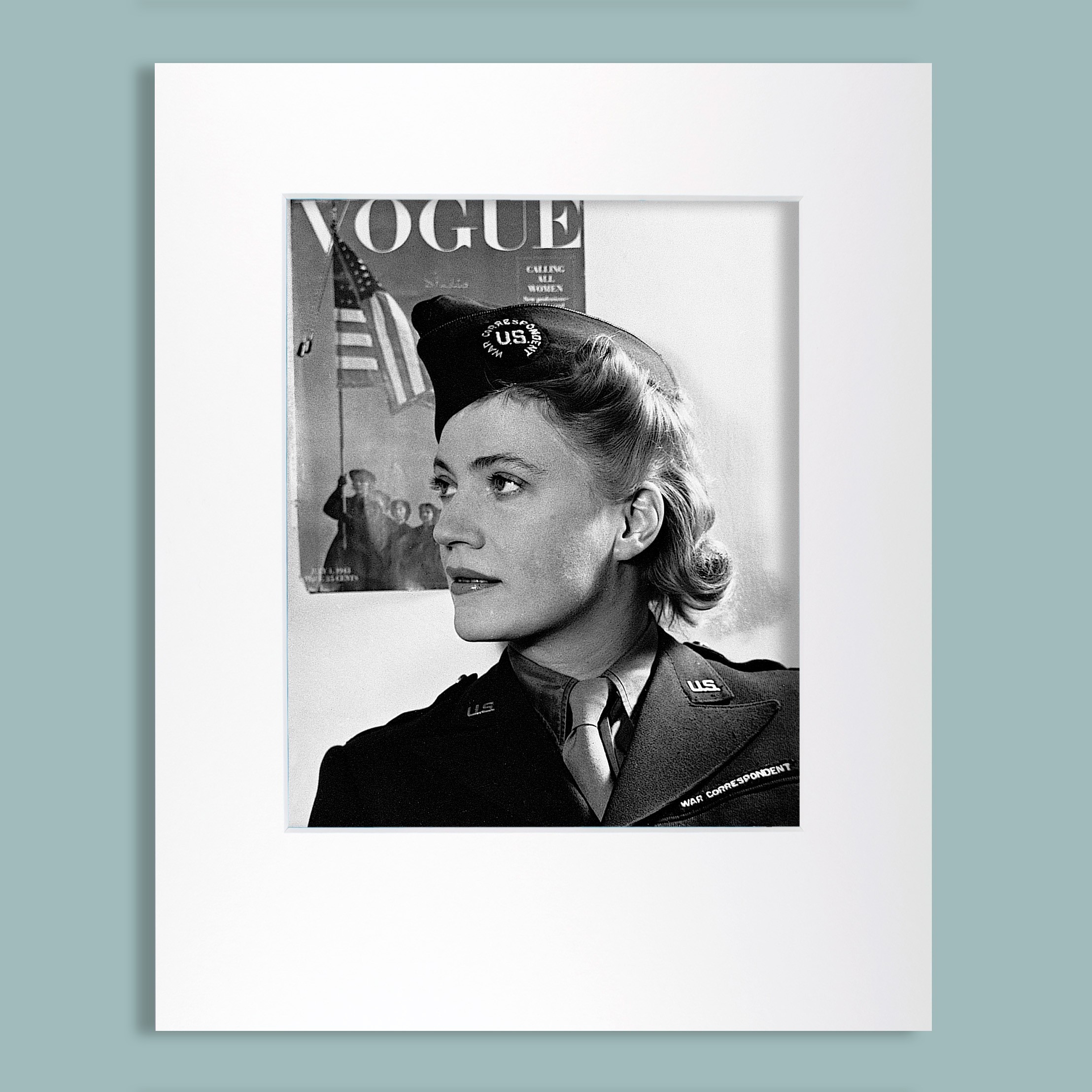 Digital print of Lee Miller in Vogue studio
